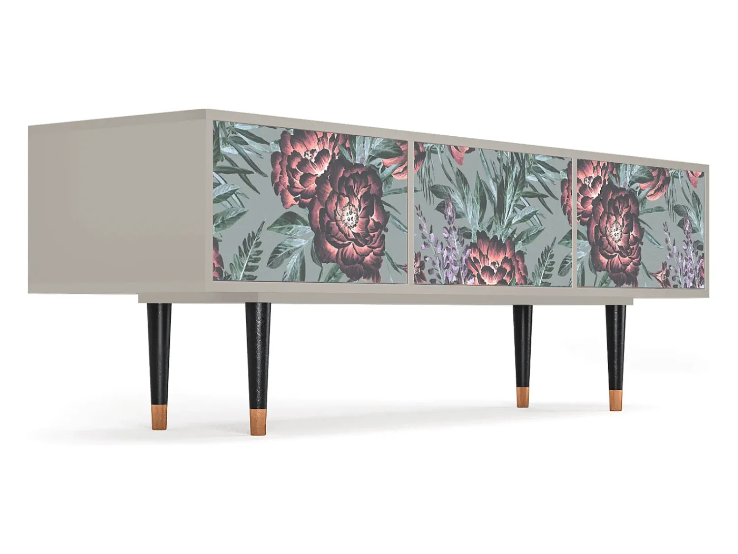 Best Mueble de TV - 170х59х48 cm - T4 - Light Peonies, Areia Bege