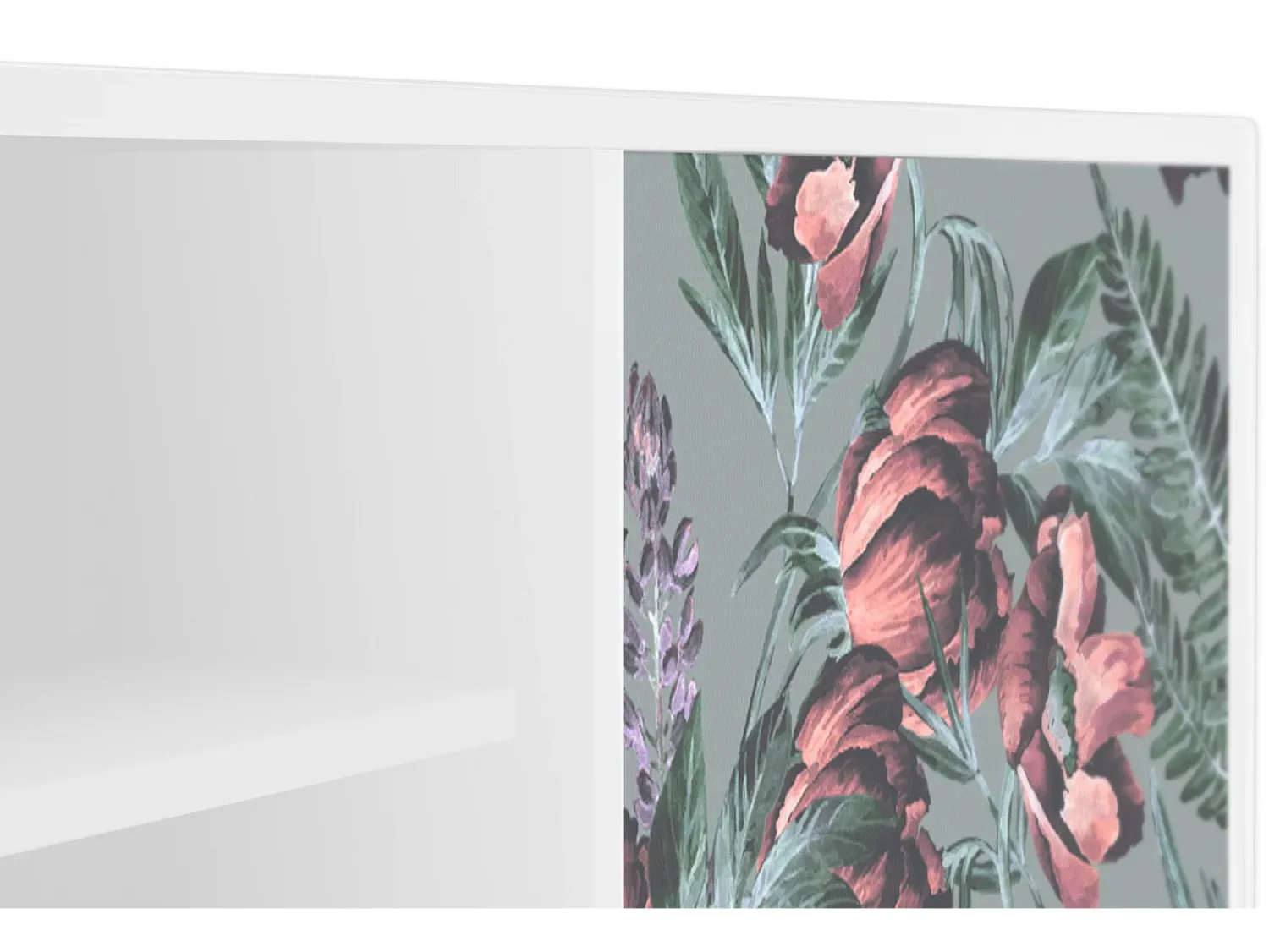 Mueble de TV - 170х69х48 cm - T2 - Light Peonies, Branco^ Móvel De Tv