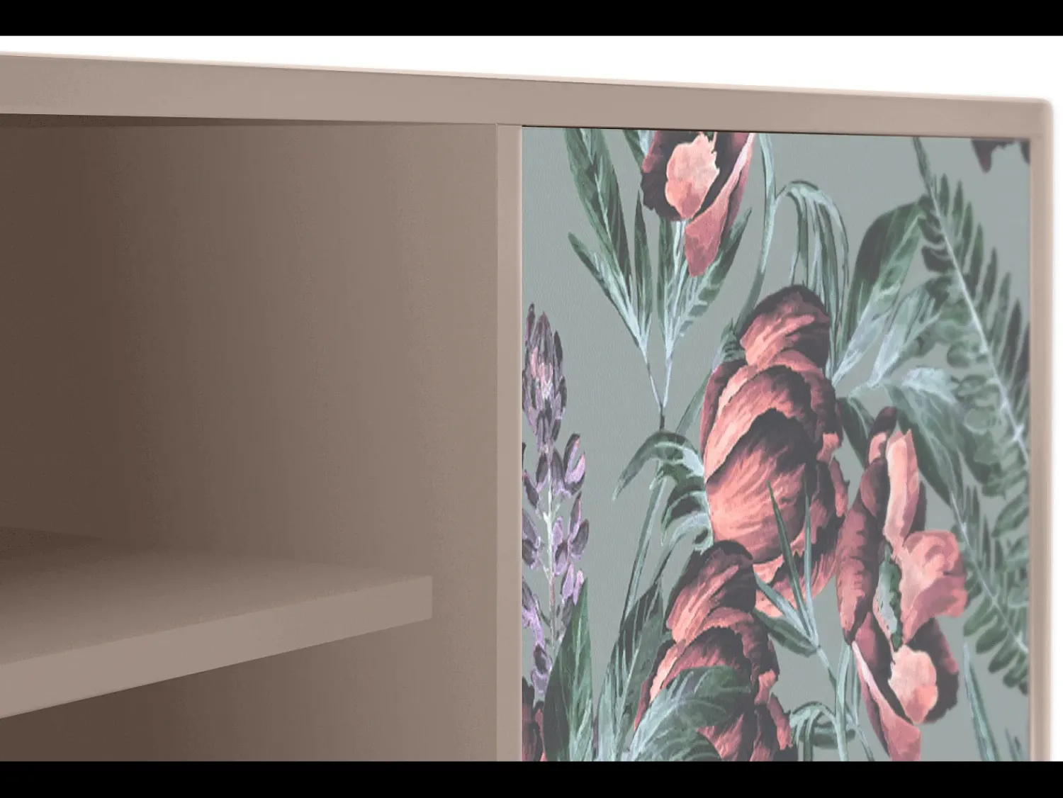 Mueble de TV - 170х69х48 cm - T2 - Light Peonies, Latte^ Móvel De Tv