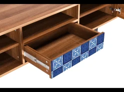 Móvel De Tv| Mueble de TV - 170х59х41 cm - T6 - Light Path, Nogueira Castanho