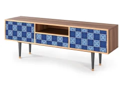 Móvel De Tv| Mueble de TV - 170х59х41 cm - T6 - Light Path, Nogueira Castanho