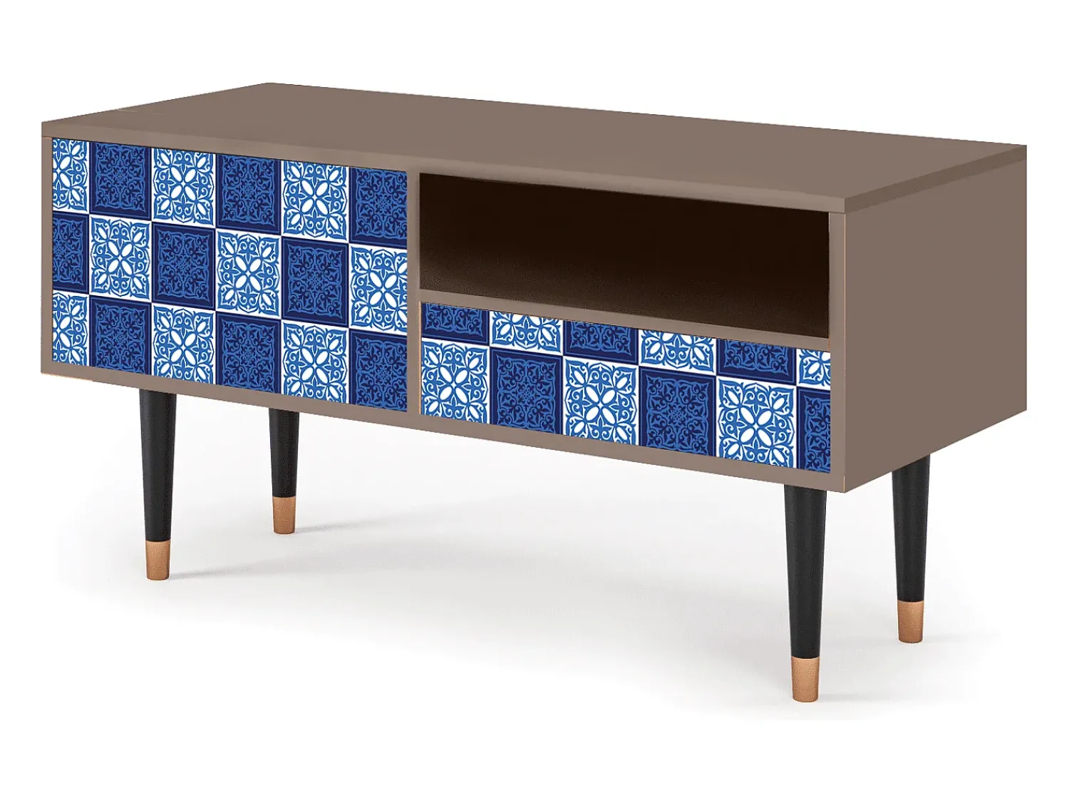 Móvel De Tv* Mueble de TV - 115х59х48 cm - T3 - Light Path, Latte Bege