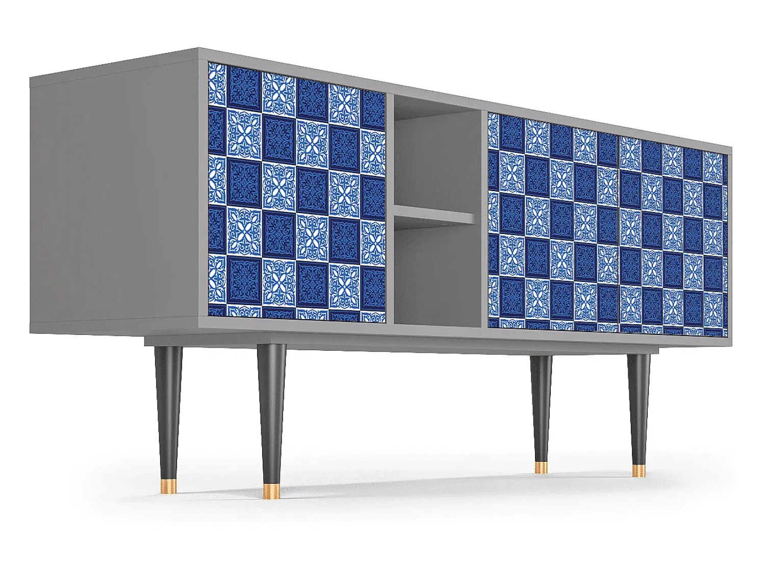 Online Mueble de TV - 150х69х41 cm - T5 - Light Path, Cinza Cinzento