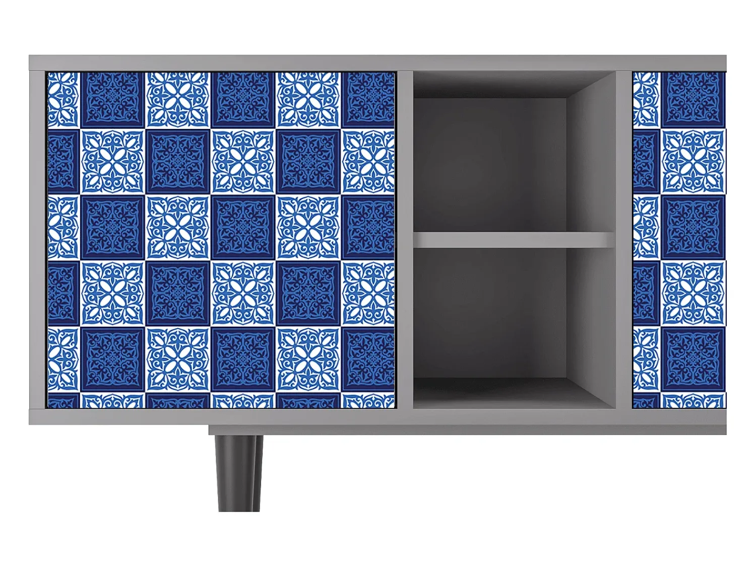 Online Mueble de TV - 150х69х41 cm - T5 - Light Path, Cinza Cinzento