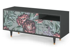 Mueble de TV - 125х56х41 cm - T7 - Light Peonies, Antracite^ Móvel De Tv