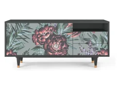 Mueble de TV - 125х56х41 cm - T7 - Light Peonies, Antracite^ Móvel De Tv