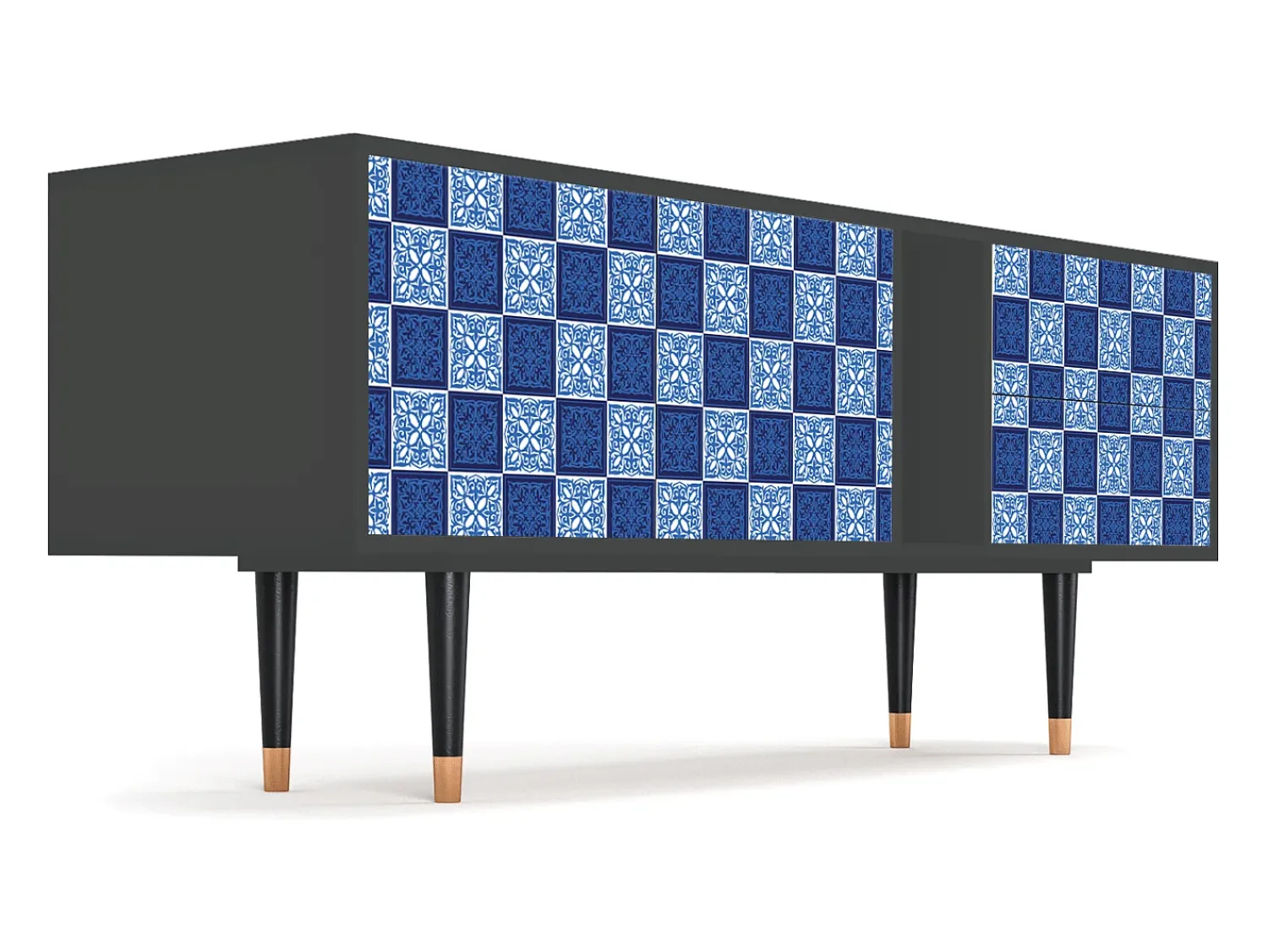 Móvel De Tv| Mueble de TV - 170х69х48 cm - T1 - Light Path, Antracite Cinza antracite