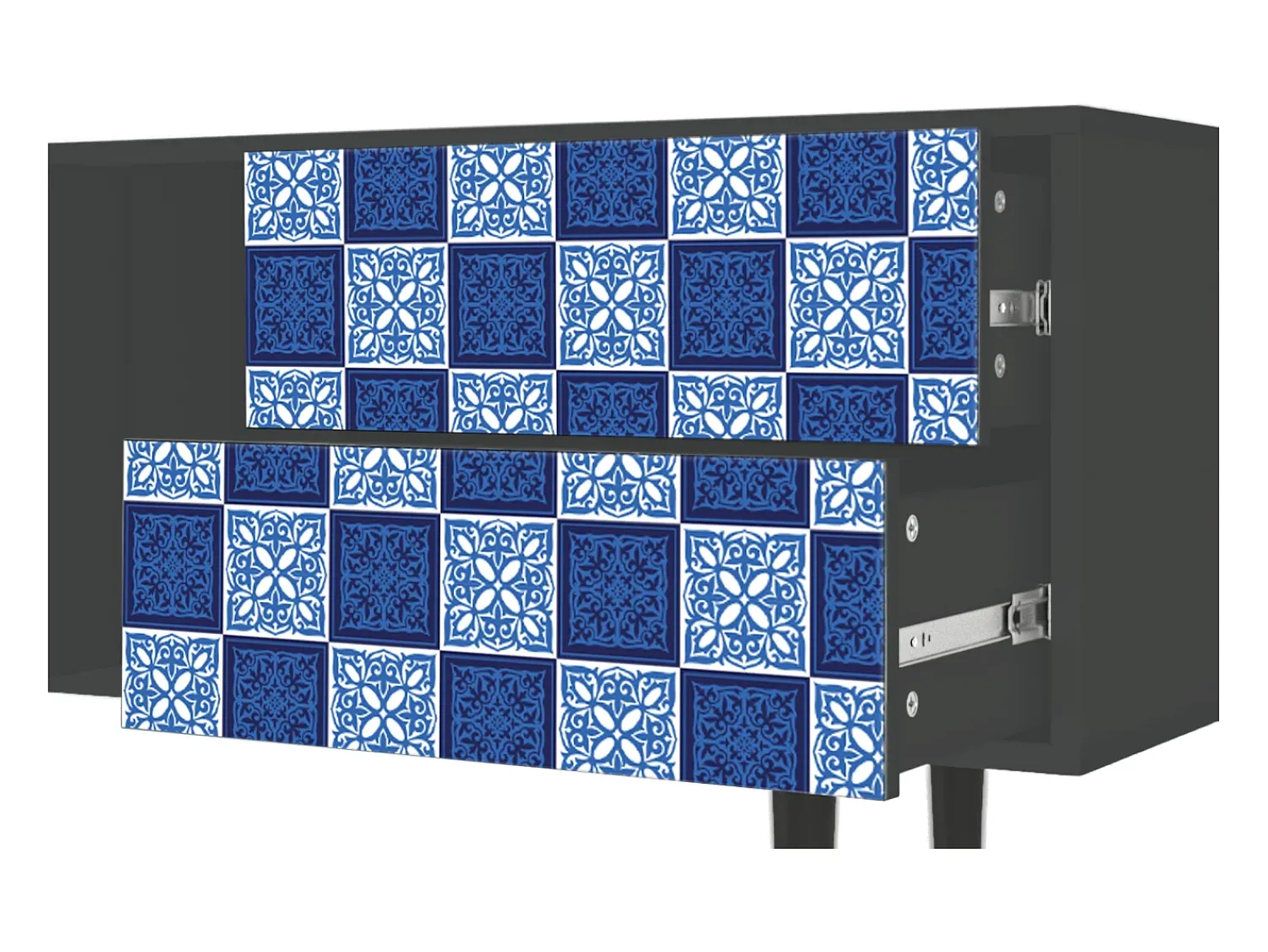 Móvel De Tv| Mueble de TV - 170х69х48 cm - T1 - Light Path, Antracite Cinza antracite