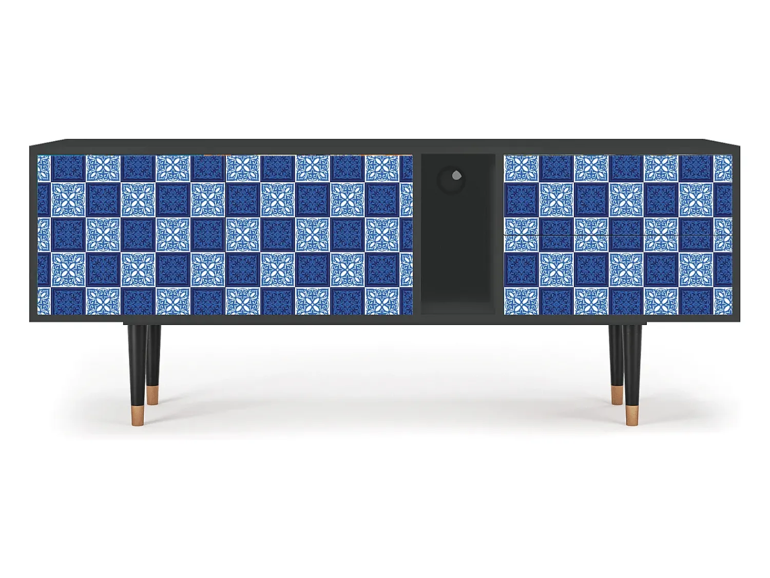 Móvel De Tv| Mueble de TV - 170х69х48 cm - T1 - Light Path, Antracite Cinza antracite