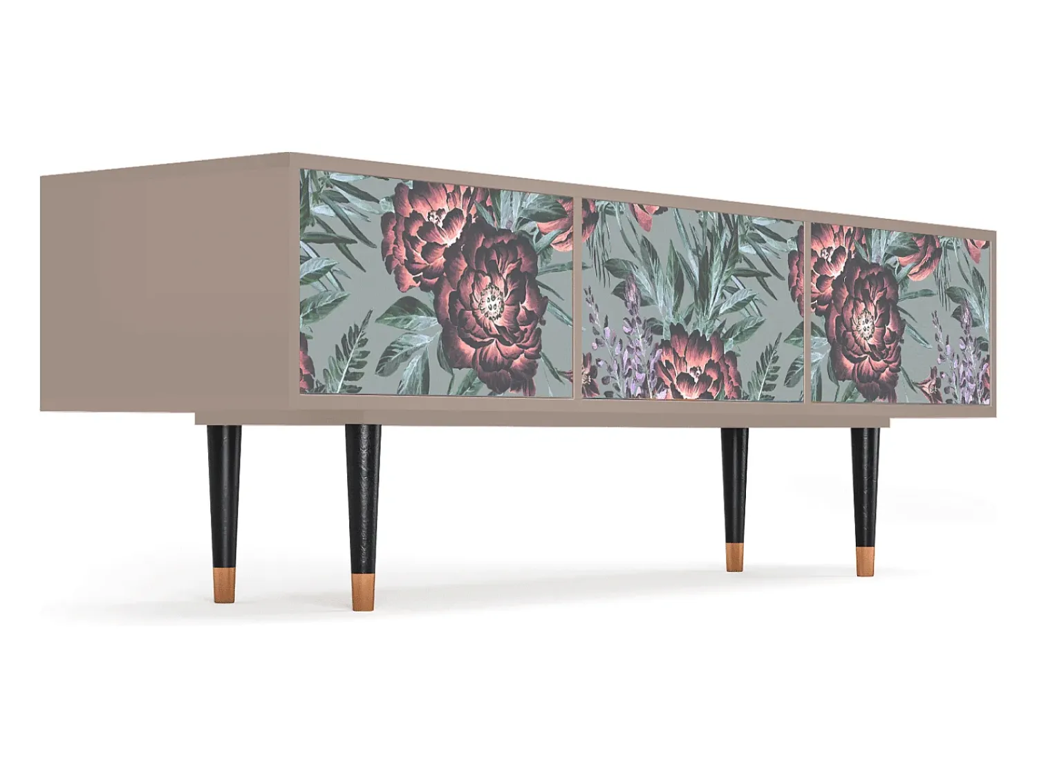 Móvel De Tv* Mueble de TV - 170х59х48 cm - T4 - Light Peonies, Latte Bege