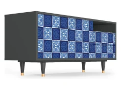 Móvel De Tv* Mueble de TV - 125х56х41 cm - T7 - Light Path, Antracite Cinza antracite