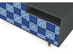 Móvel De Tv* Mueble de TV - 125х56х41 cm - T7 - Light Path, Antracite Cinza antracite