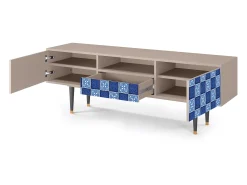 Móvel De Tv* Mueble de TV - 170х59х41 cm - T6 - Light Path, Latte Bege