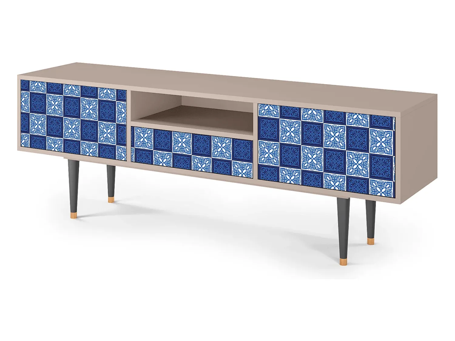 Móvel De Tv* Mueble de TV - 170х59х41 cm - T6 - Light Path, Latte Bege