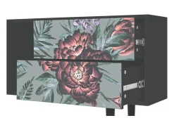 Móvel De Tv| Mueble de TV - 170х69х48 cm - T1 - Light Peonies, Antracite Cinza antracite