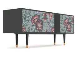 Móvel De Tv| Mueble de TV - 170х69х48 cm - T1 - Light Peonies, Antracite Cinza antracite