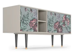 Mueble de TV - 150х69х41 cm - T5 - Light Peonies, Areia^ Móvel De Tv