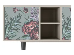 Mueble de TV - 150х69х41 cm - T5 - Light Peonies, Areia^ Móvel De Tv