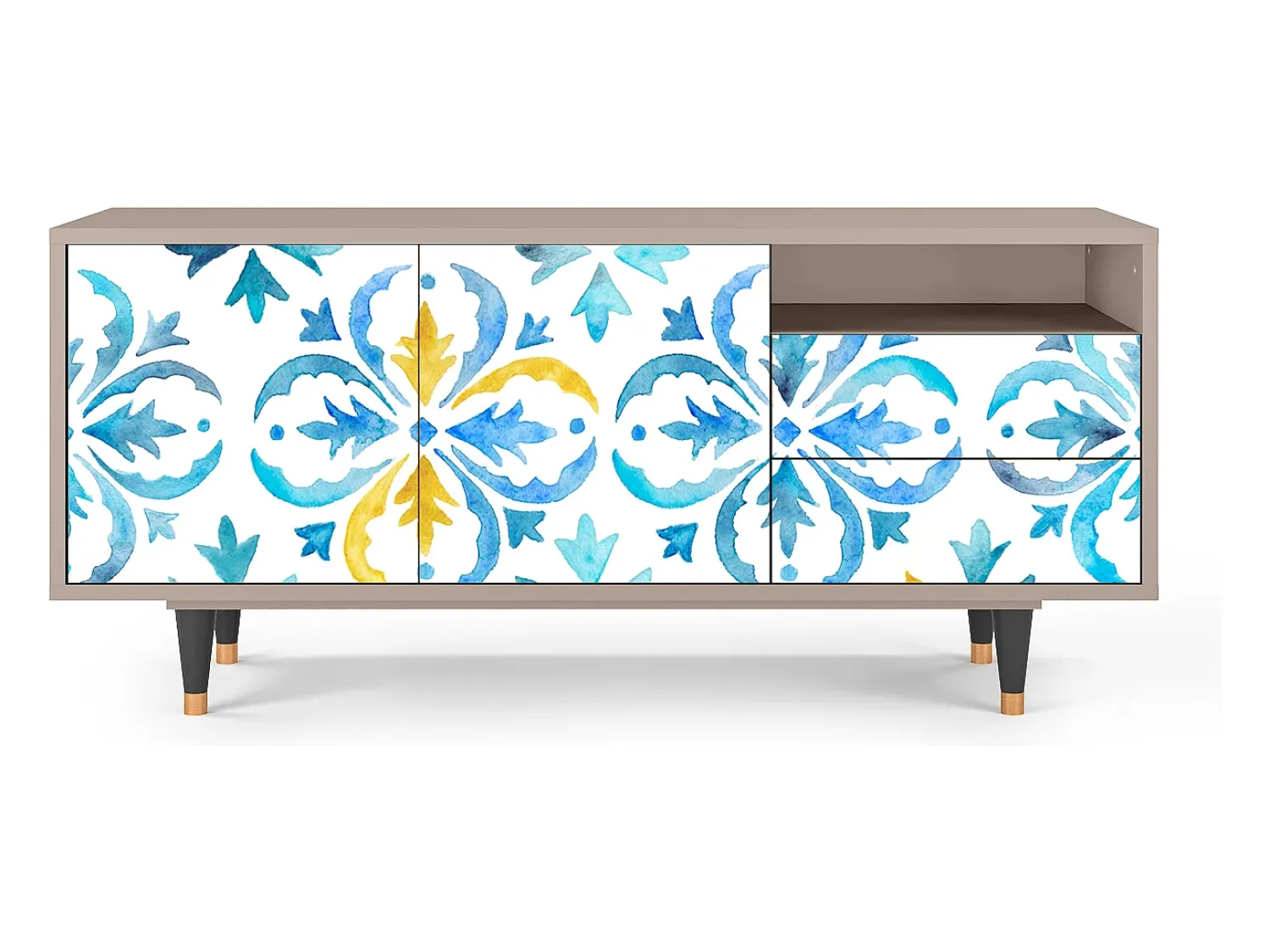 Móvel De Tv| Mueble de TV - 125х56х41 cm - T7 - Lisbon Flover, Latte Bege