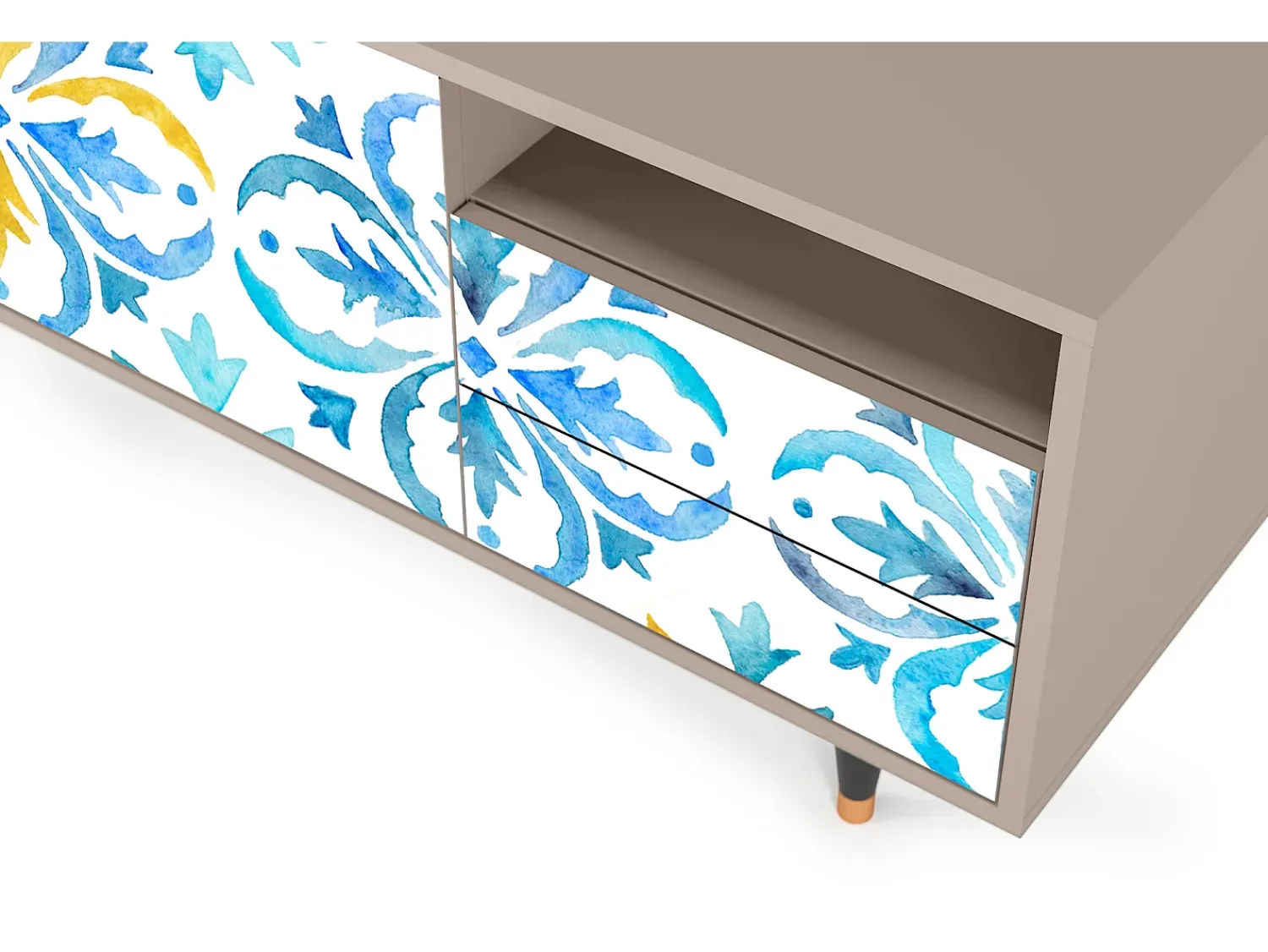 Móvel De Tv| Mueble de TV - 125х56х41 cm - T7 - Lisbon Flover, Latte Bege