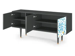 Móvel De Tv| Mueble de TV - 150х69х41 cm - T5 - Lisbon Flover, Antracite Cinza antracite