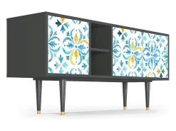 Móvel De Tv| Mueble de TV - 150х69х41 cm - T5 - Lisbon Flover, Antracite Cinza antracite