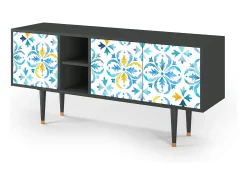 Móvel De Tv| Mueble de TV - 150х69х41 cm - T5 - Lisbon Flover, Antracite Cinza antracite