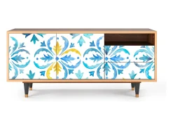 Móvel De Tv* Mueble de TV - 125х56х41 cm - T7 - Lisbon Flover, Nogueira Castanho
