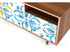 Móvel De Tv* Mueble de TV - 125х56х41 cm - T7 - Lisbon Flover, Nogueira Castanho
