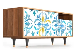 Móvel De Tv* Mueble de TV - 125х56х41 cm - T7 - Lisbon Flover, Nogueira Castanho