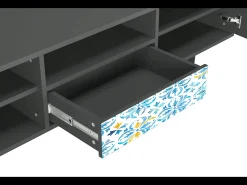 Mueble de TV - 170х59х41 cm - T6 - Lisbon Flover, Antracite Cinza antracite