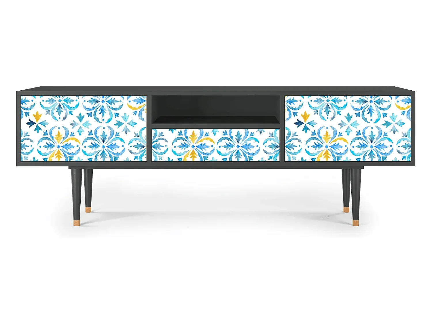 Mueble de TV - 170х59х41 cm - T6 - Lisbon Flover, Antracite Cinza antracite