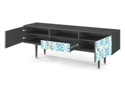 Mueble de TV - 170х59х41 cm - T6 - Lisbon Flover, Antracite Cinza antracite