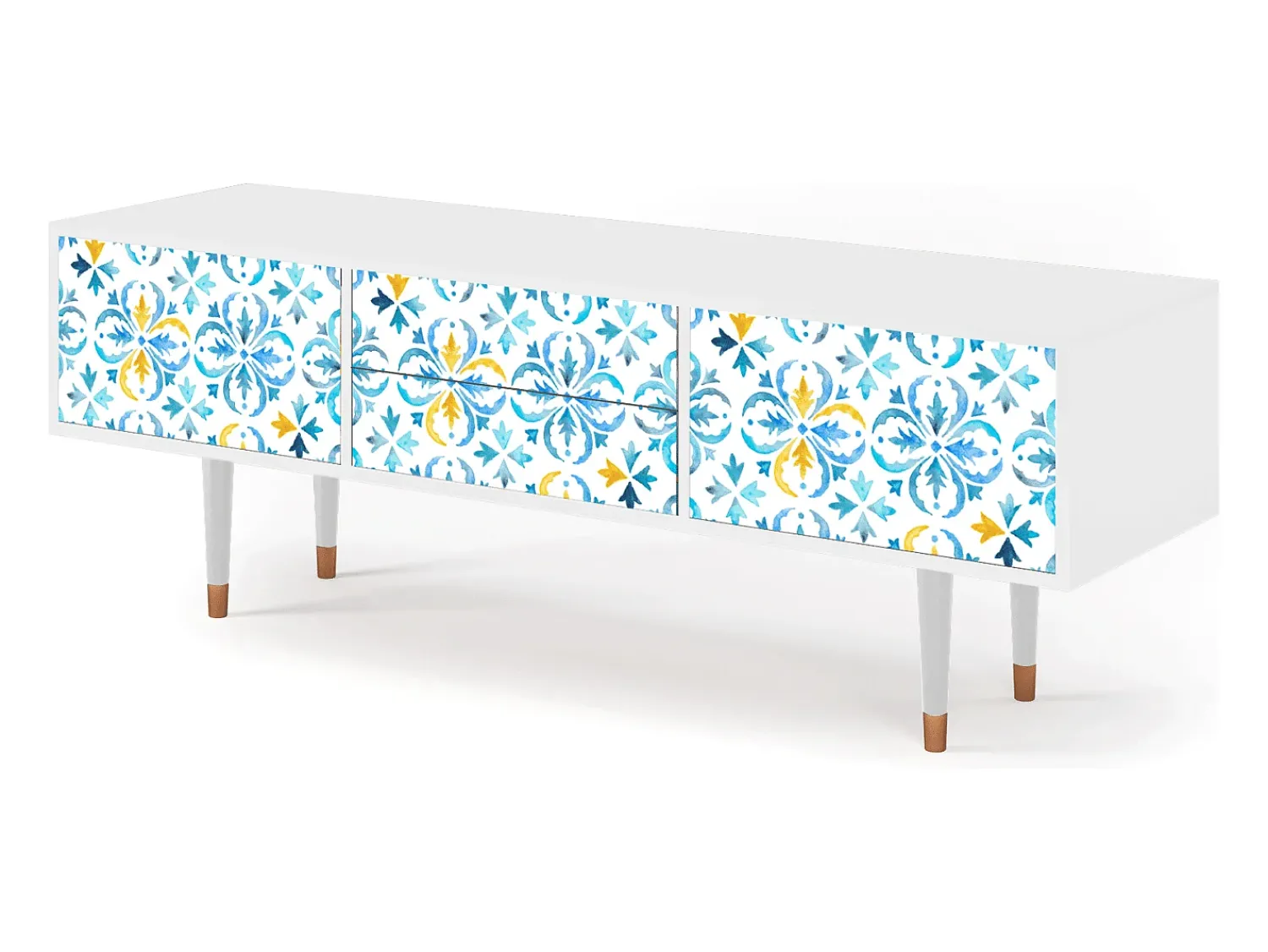 Móvel De Tv* Mueble de TV - 170х59х48 cm - T4 - Lisbon Flover, Branco Bege