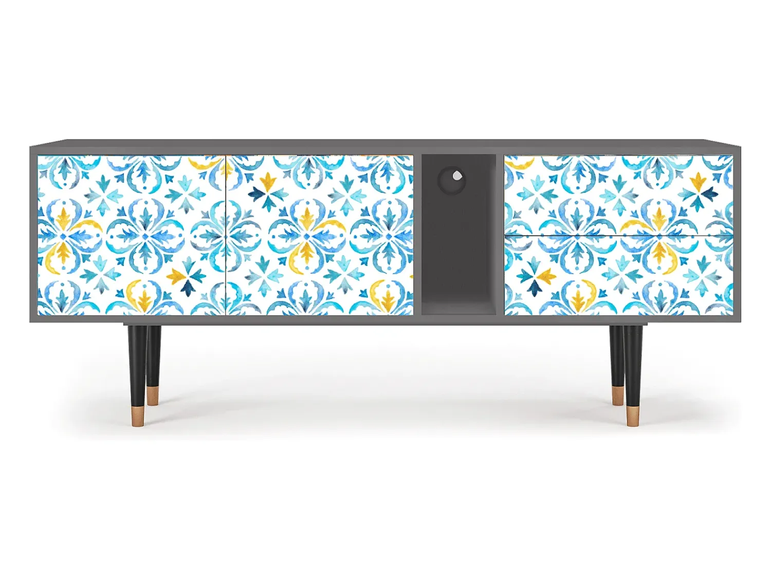 Mueble de TV - 170х69х48 cm - T1 - Lisbon Flover, Cinza^ Móvel De Tv