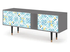 Mueble de TV - 170х69х48 cm - T1 - Lisbon Flover, Cinza^ Móvel De Tv