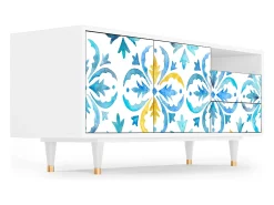 Móvel De Tv* Mueble de TV - 125х56х41 cm - T7 - Lisbon Flover, Branco Bege