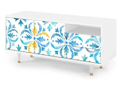 Móvel De Tv* Mueble de TV - 125х56х41 cm - T7 - Lisbon Flover, Branco Bege