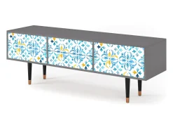 Móvel De Tv| Mueble de TV - 170х59х48 cm - T4 - Lisbon Flover, Cinza Cinzento