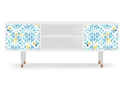 Móvel De Tv* Mueble de TV - 170х69х48 cm - T2 - Lisbon Flover, Branco Bege