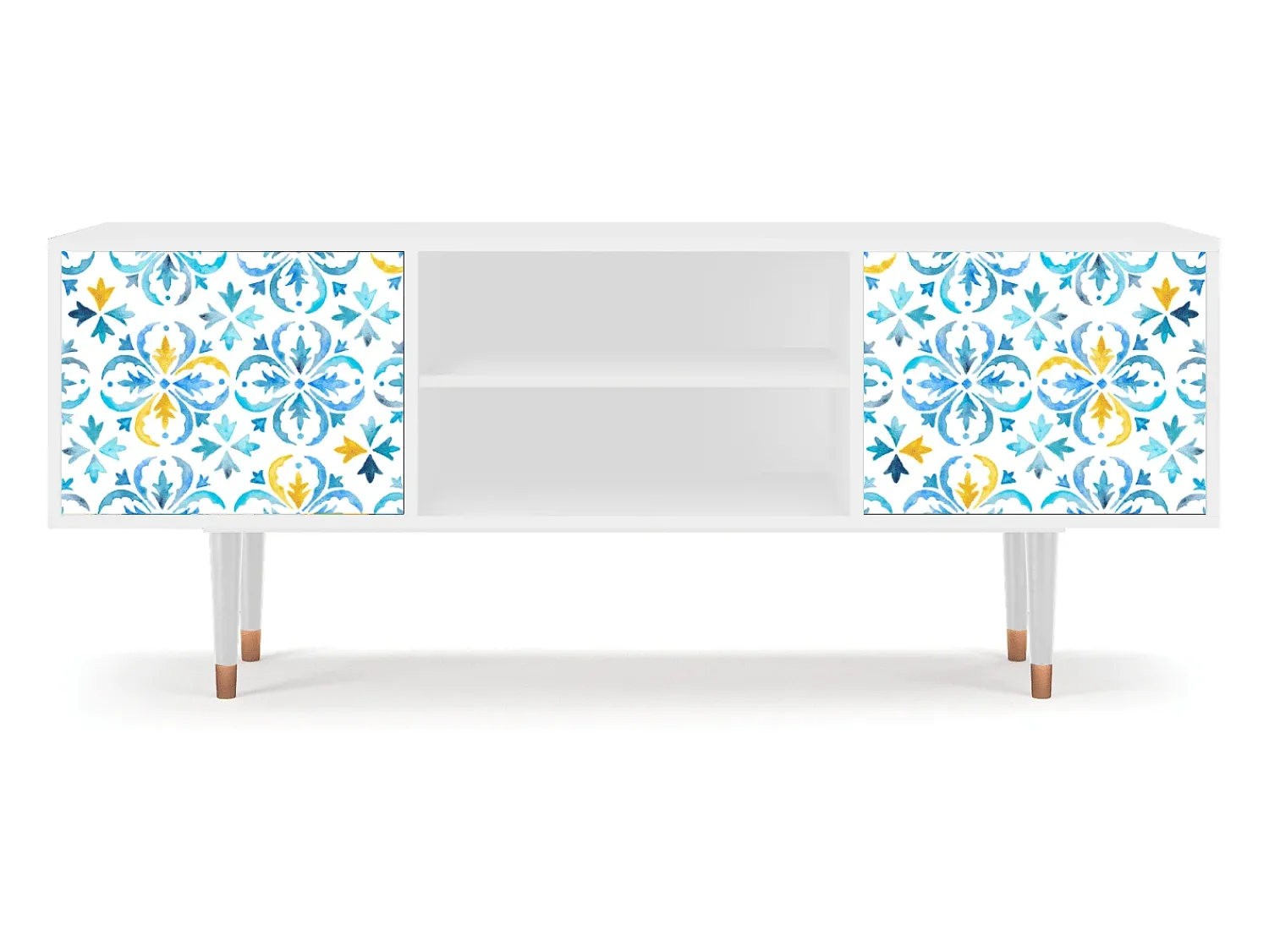 Móvel De Tv* Mueble de TV - 170х69х48 cm - T2 - Lisbon Flover, Branco Bege