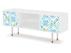 Móvel De Tv* Mueble de TV - 170х69х48 cm - T2 - Lisbon Flover, Branco Bege