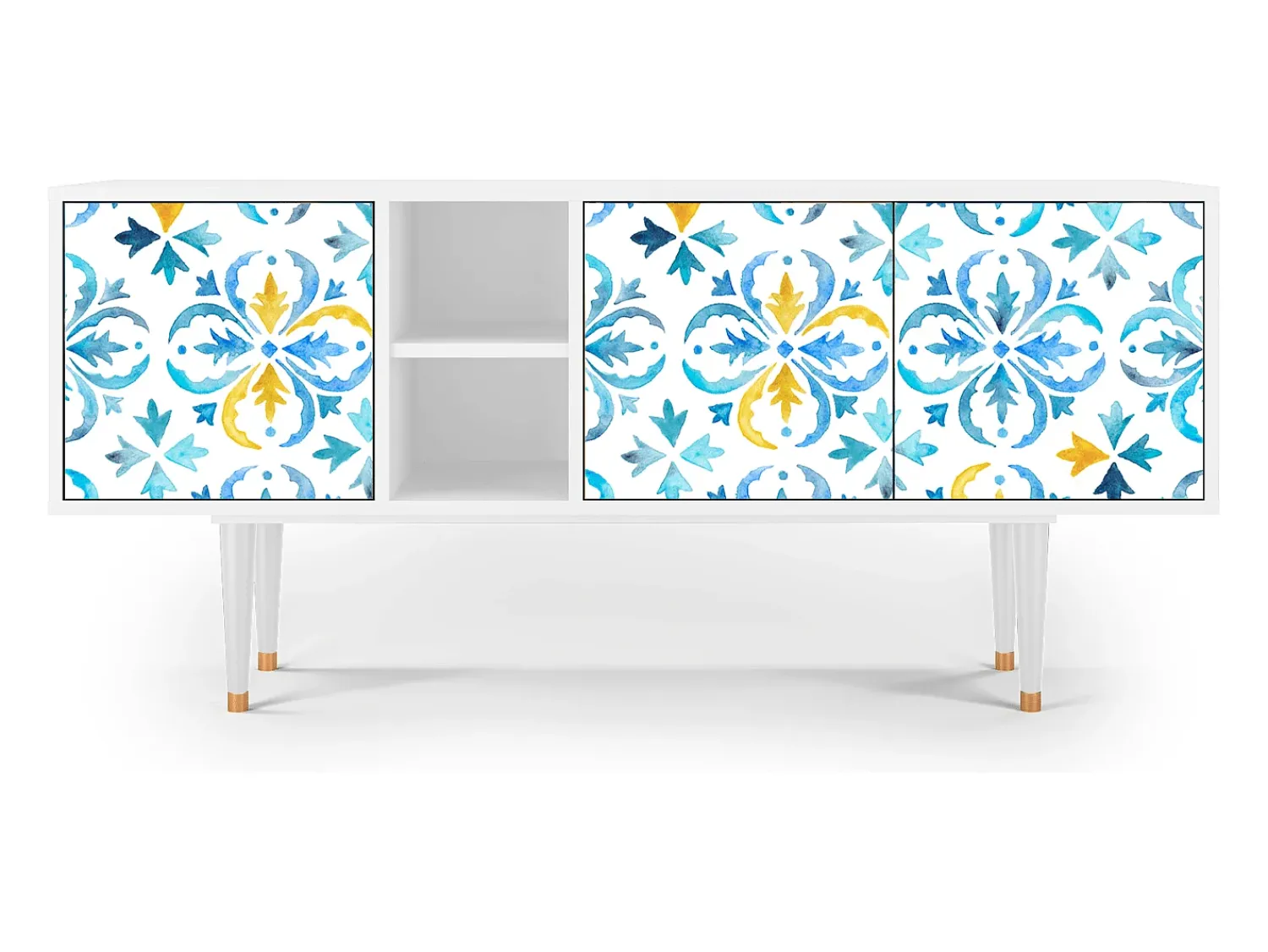 Online Mueble de TV - 150х69х41 cm - T5 - Lisbon Flover, Branco Bege