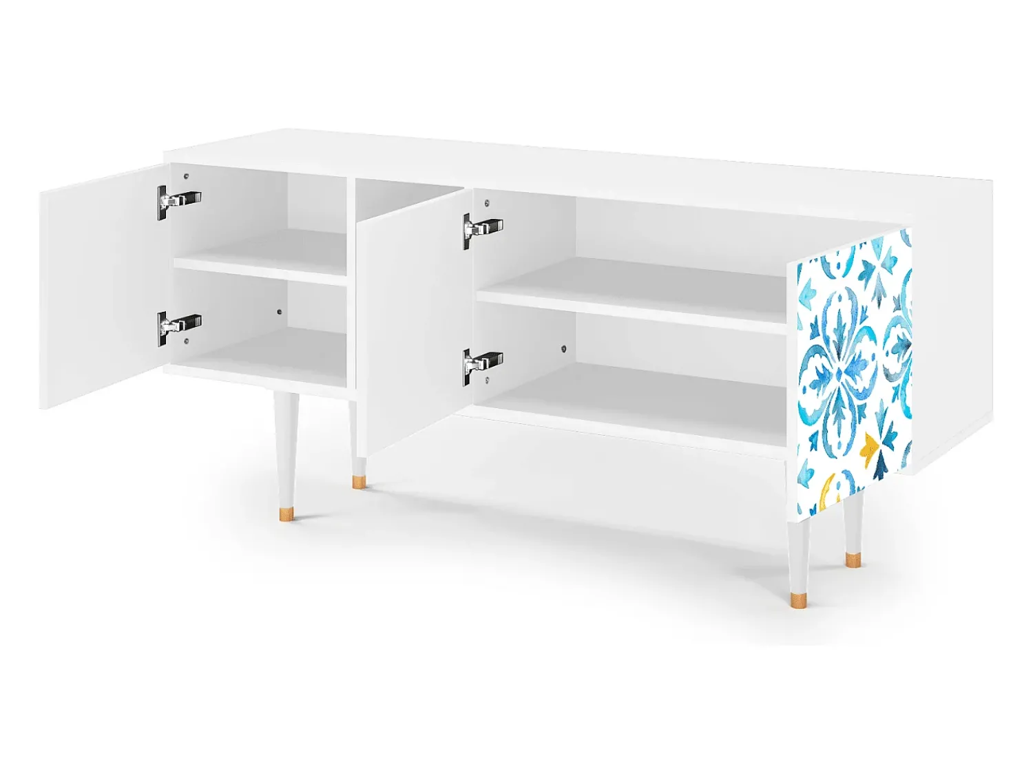Online Mueble de TV - 150х69х41 cm - T5 - Lisbon Flover, Branco Bege