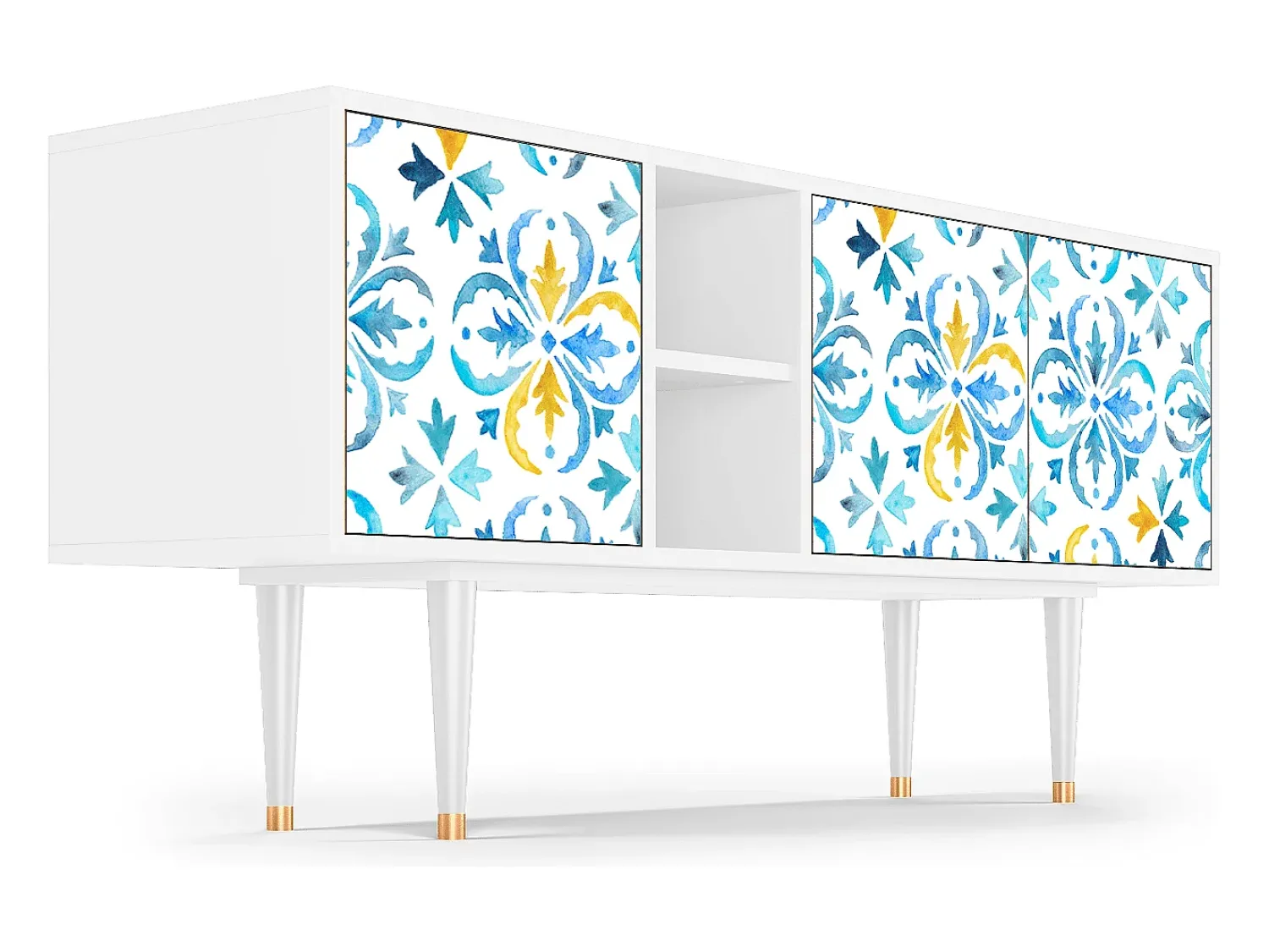 Online Mueble de TV - 150х69х41 cm - T5 - Lisbon Flover, Branco Bege