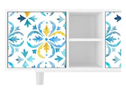Online Mueble de TV - 150х69х41 cm - T5 - Lisbon Flover, Branco Bege