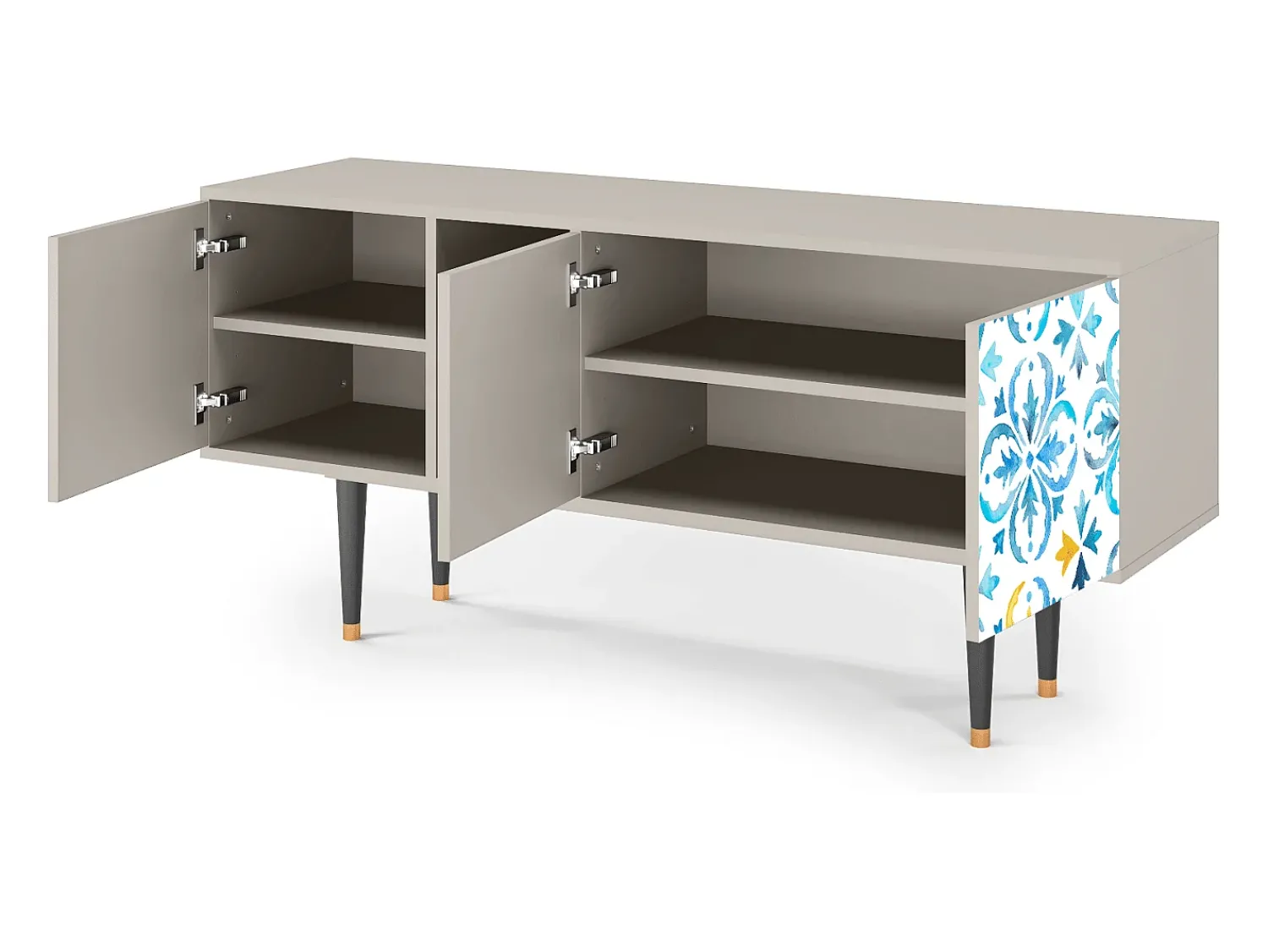 Móvel De Tv| Mueble de TV - 150х69х41 cm - T5 - Lisbon Flover, Areia Bege