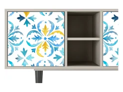 Móvel De Tv| Mueble de TV - 150х69х41 cm - T5 - Lisbon Flover, Areia Bege