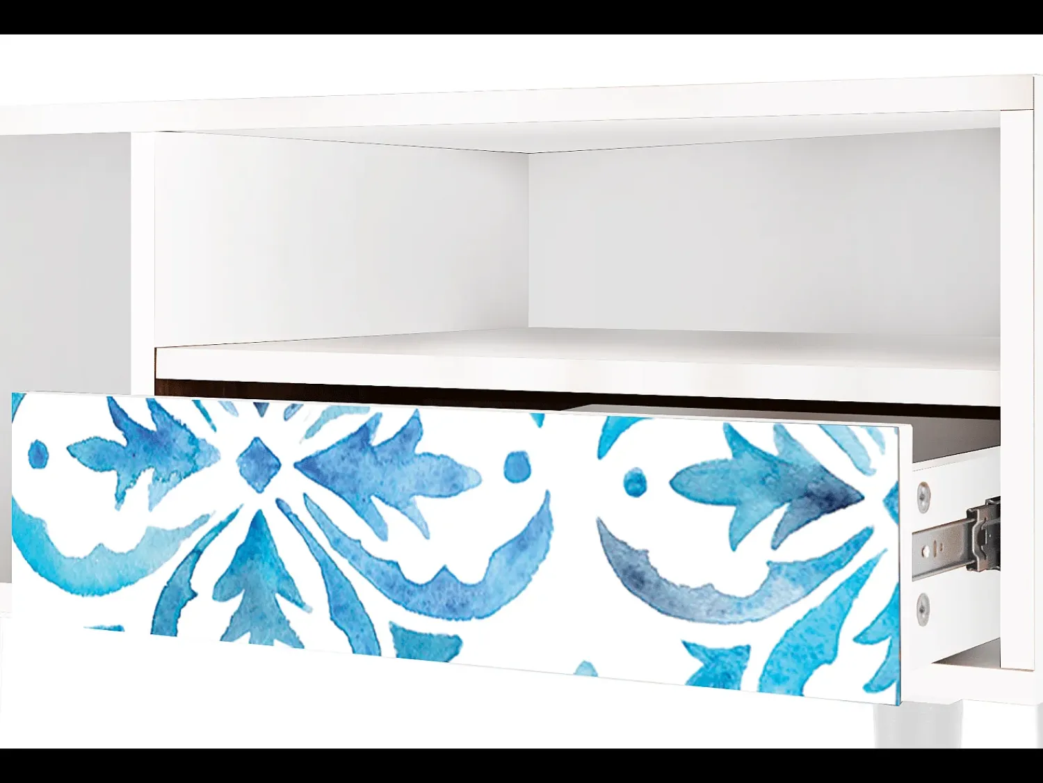 Móvel De Tv| Mueble de TV - 115х59х48 cm - T3 - Lisbon Flover, Branco Bege