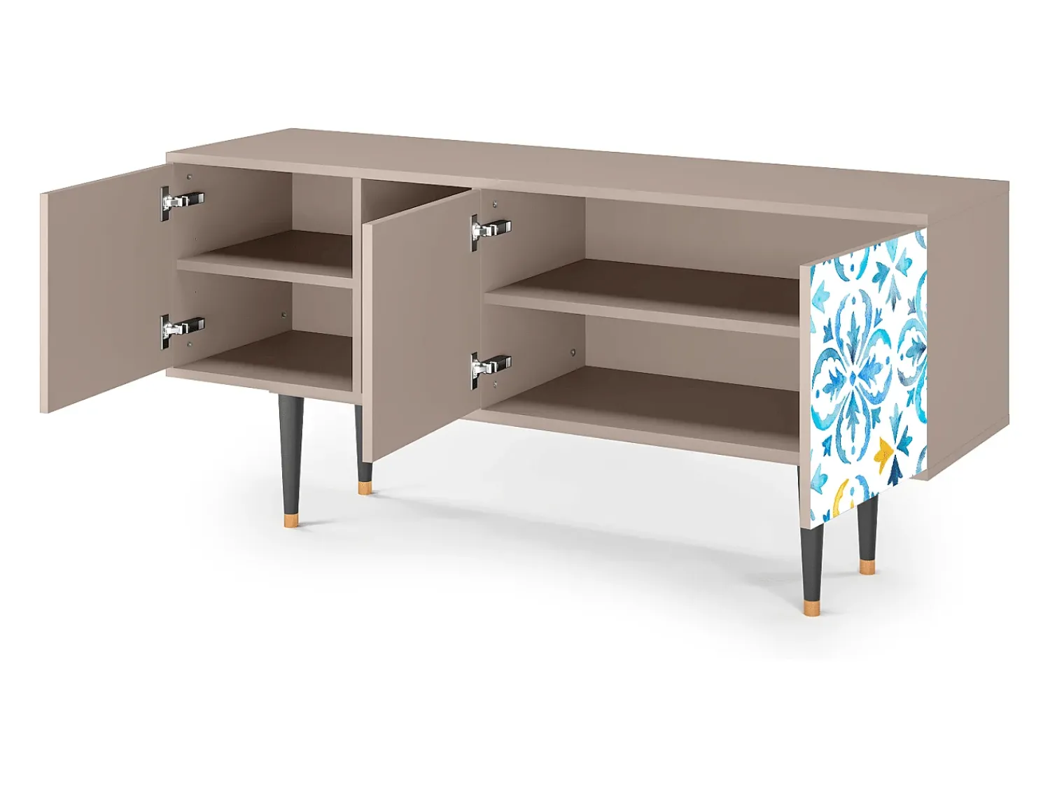 Móvel De Tv| Mueble de TV - 150х69х41 cm - T5 - Lisbon Flover, Latte Bege